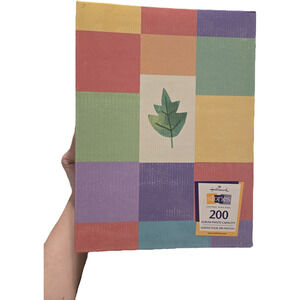 Hallmark Stories 200 Photo Album Colorful Patchwork Leaf Design